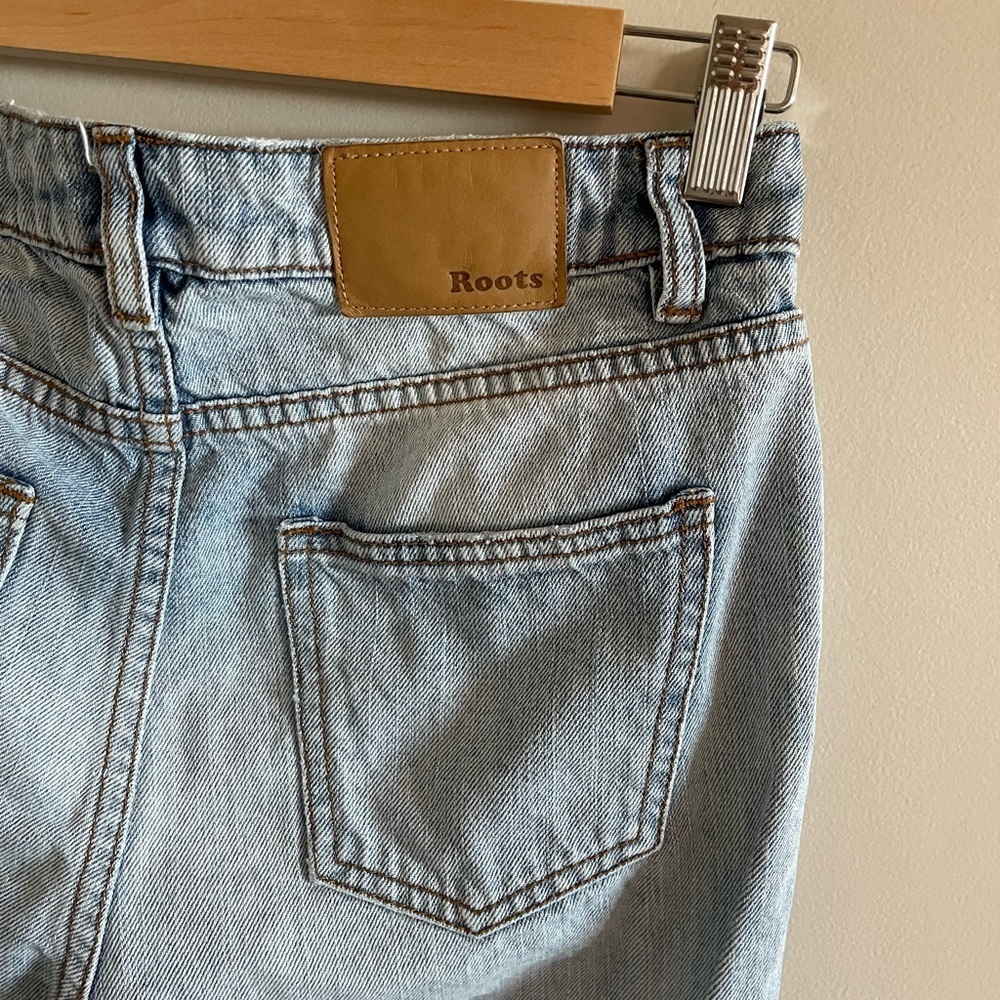 Roots 100% Cotton Rigid Denim Straight Leg Jeans Size 24 - Picture 8 of 8